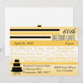 60e - 69e verjaardag Uitnodigingen - Ga uw leeftij (Voorkant / Achterkant)