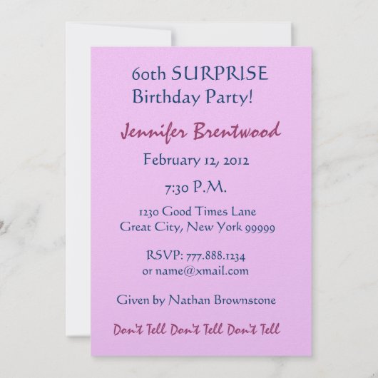 60e - 69e VERZEKERING - Aannodiging voor verjaarda Kaart (Achterkant)