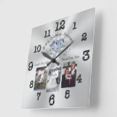 60e, 70e of 75e Jubileum Gifts Vierkante Klok (Hoek)