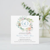 60e / 75e Diamanten Huwelijksjubileum Rozenslinger Kaart (Staand voorkant)