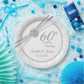 60e / 75e Diamond-Jubileum Papieren Bordje (Feest)