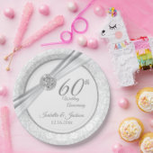 60e / 75e Diamond-Jubileum Papieren Bordje (Feest)