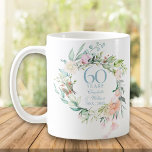 60e / 75e jubileum Country Roses slinger Koffiemok<br><div class="desc">Deze elegante botanische mok voor het 60e / 75e huwelijksjubileum kan worden gepersonaliseerd met uw speciale diamanten of platina jubileumdetails in elegante diamantblauwe tekst. Ontworpen door Thisisnotme</div>