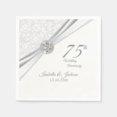 60e / 75e Jubileum voor diamanten bruiloft Servetten (Voorkant)