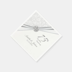 60e / 75e Jubileum voor diamanten bruiloft Servetten