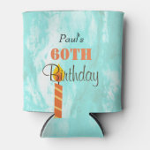 60e Aangeboren Blauwe Waterverf Kaars Blikjeskoeler (Voorkant)