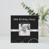 60e Aangepaste foto-uitnodigingen op jaardag Kaart (Staand voorkant)