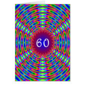 60e Abstracte Trippy Swirls van Birthday (Voorkant)