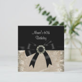 60e Antiek zwarte diamantjuweel Kaart (Staand voorkant)