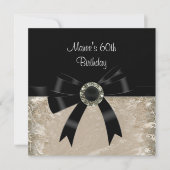 60e Antiek zwarte diamantjuweel Kaart (Voorkant)