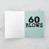 60E BIRTHDAY, 60 BLOWS FUNNY KAARTEN (Binnen)