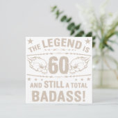 60e Birthday Badass Kaart (Staand voorkant)