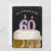60e Birthday Beer Party Kaart (Voorkant)