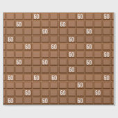 60e 'Birthday Chocolate'-Snoep met balkpapier Cadeaupapier (Vlak)