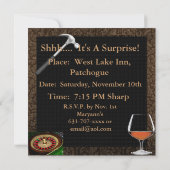 60e Birthday Cigars, Pokerand BRANDY INVITATIONS Kaart (Achterkant)