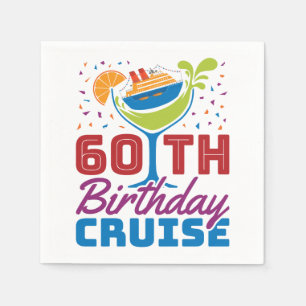60e 'Birthday' cruise Cruising 60 jaar oud Servet