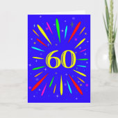 60e 'Birthday Explosion'-Kaart Kaart (Voorkant)