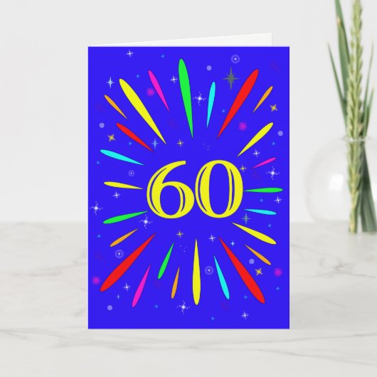 60e 'Birthday Explosion'-Kaart Kaart (Voorkant)