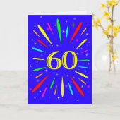 60e 'Birthday Explosion'-Kaart Kaart (Gele Bloem)