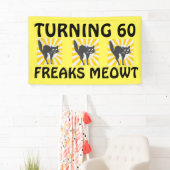 60E BIRTHDAY FUNNY CAT BANNER (Insitu)