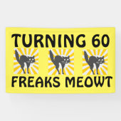 60E BIRTHDAY FUNNY CAT BANNER (Horizontaal)