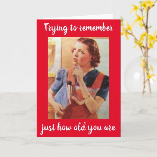 **60e BIRTHDAY HUMOR** KAN JE AGE NIET HERINNEREN? Kaart (Gele Bloem)