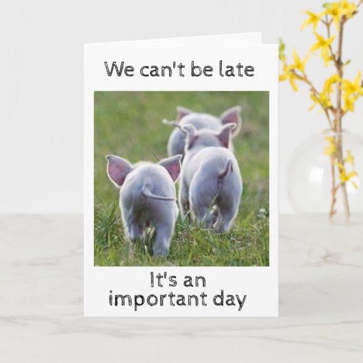 60e BIRTHDAY-HUMOR VAN DE BUNCH OF PIGS Kaart (Gele Bloem)