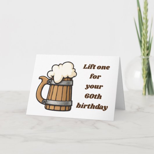**60e BIRTHDAY** LIFT ONE UP! Kaart (Voorkant)