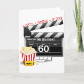 60e Birthday Movie Theme Kaart (Voorkant)
