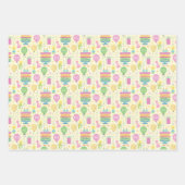 60e Birthday Number Candles Cake Balloon Inpakpapier Vel (Voorkant 3)