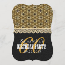 60e BIRTHDAY-PARTIJ voor haar A05 Black en Gold