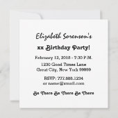 60e BIRTHDAY-PARTIJ voor haar A06 Black en Gold Kaart (Achterkant)