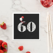 60e Birthday party ballonnen Servet (Insitu)