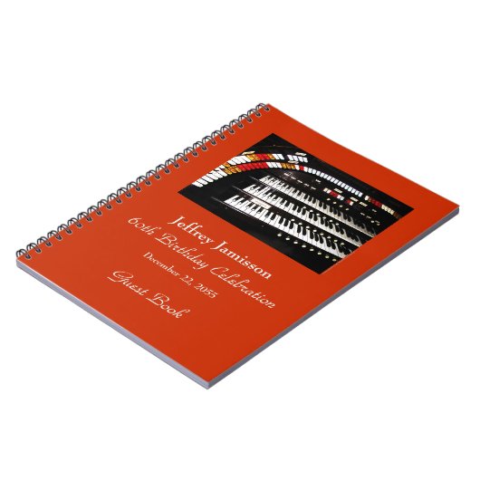60e Birthday Party Guest Book, Antiek orgaan Notitieboek (Linkerzijde)