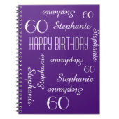 60e Birthday Party Guest Book, herhaalde namen Notitieboek (Voorkant)