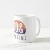 60e Birthday Retro Sunset Koffiemok (Voorkant rechts)