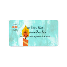  60e Birthday return/adresetiketten