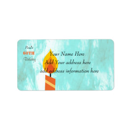  60e Birthday return/adresetiketten Etiket