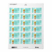 60e Birthday return/adresetiketten Etiket (Full Sheet)