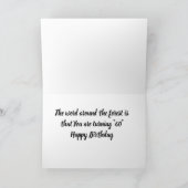 "60e BIRTHDAY SCHOONT DEER" Kaart (Binnen)