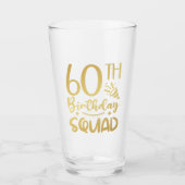 60e Birthday Squad 60 Party Crew Drink Glas (Voorkant)