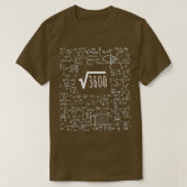 60e Birthday Square Root van 3600 60 jaar oud T-shirt (Design voorkant)