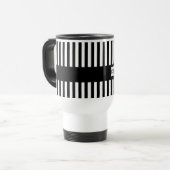 60e Birthday Stripes and Balloons BLACK RED A14A Reisbeker (Voorkant links)