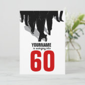 60e 'Birthday Swingers Rat Pack' Kaart (Staand voorkant)