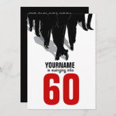 60e 'Birthday Swingers Rat Pack' Kaart (Voorkant / Achterkant)