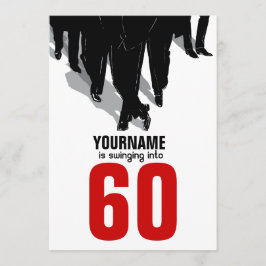 60e 'Birthday Swingers Rat Pack' Kaart