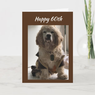 **60e BIRTHDAY WIST VAN COCKER SPANIEL**-kaart Kaart