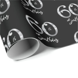 60e Birthday Wrapping Paper Cadeaupapier