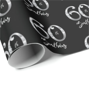 60e Birthday Wrapping Paper Cadeaupapier
