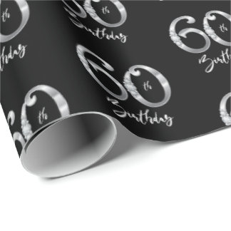 60e Birthday Wrapping Paper Cadeaupapier